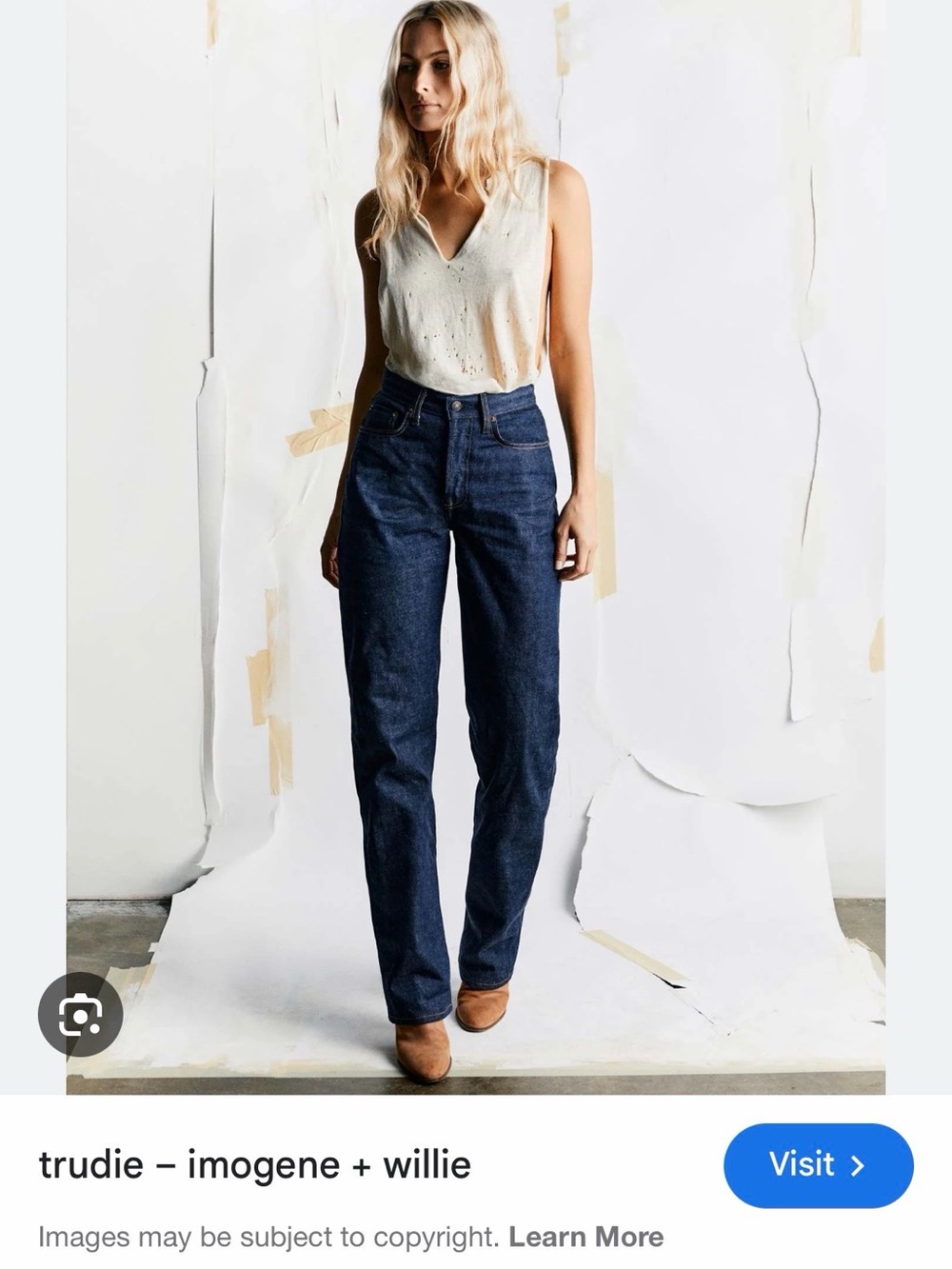 imogene + willie Dark Indigo Straight Leg Jeans